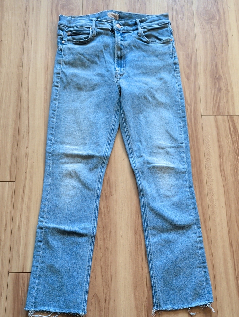 Mis Rise Dazzler Ankle Fray Mother Jeans